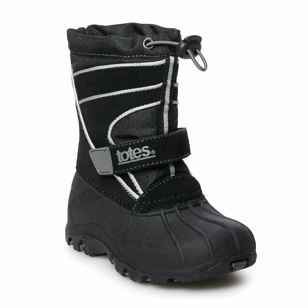 Totes Teo Toddler Boys' Winter Boots Weatherproof Slip On Snow‎ Boot Sizes 5T